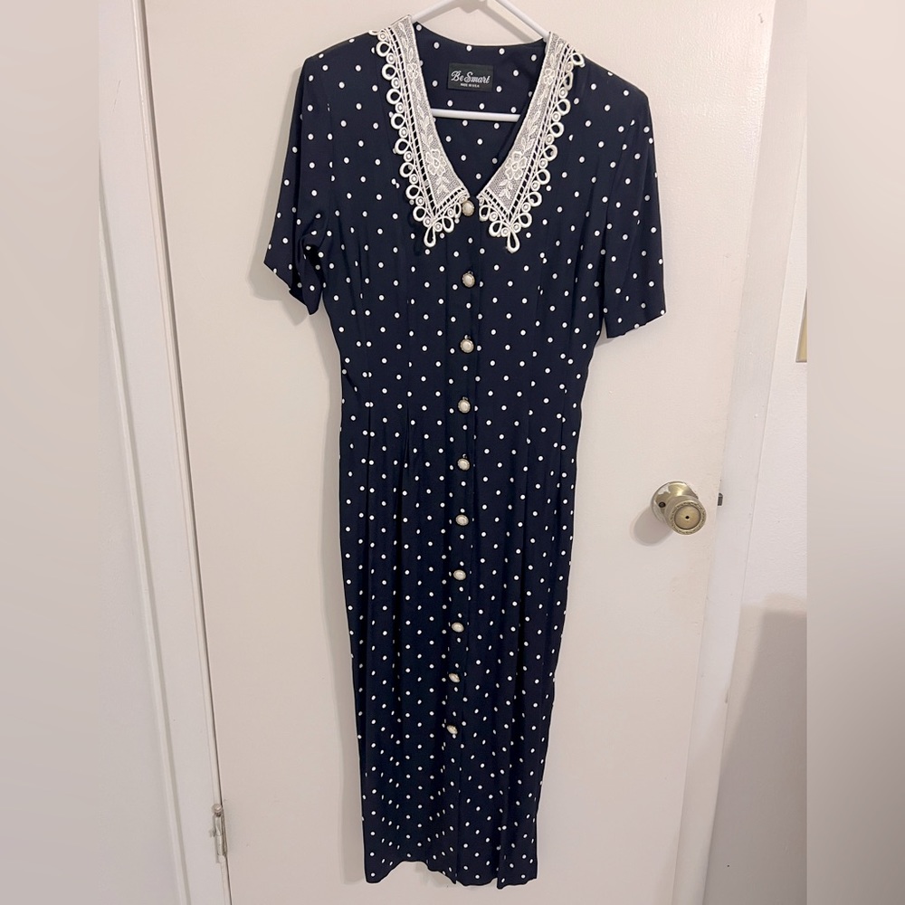 Vintage 1980s Office Dress Prairie Look